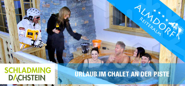 Chalets direkt an der Piste und das Almhotel Edelweiss in Schladming Almdorf Reiteralm.